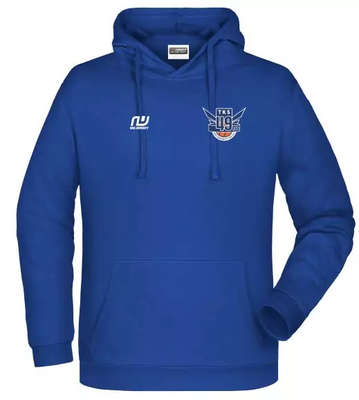 Fan Hoddie in blau TKS Logo klein