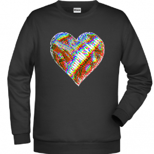 Sweater Herz mit Back Print